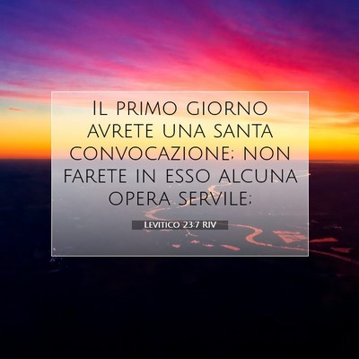 Levitico 23:7 Versetto della Bibbia Spiegato