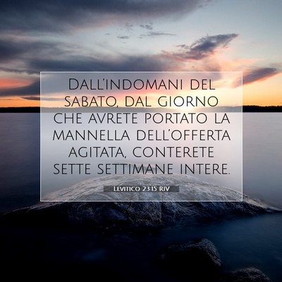 Levitico 23:15 Versetto della Bibbia Spiegato