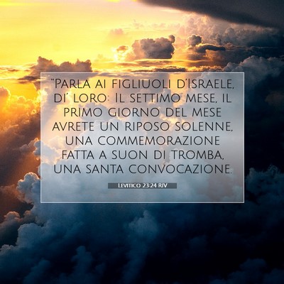 Levitico 23:24 Versetto della Bibbia Spiegato