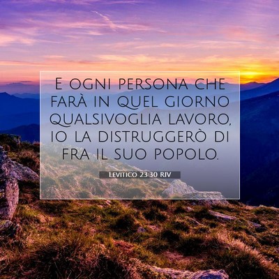 Levitico 23:30 Versetto della Bibbia Spiegato