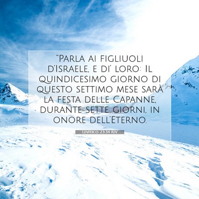 Levitico 23:34 Versetto della Bibbia Spiegato