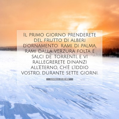 Levitico 23:40 Versetto della Bibbia Spiegato