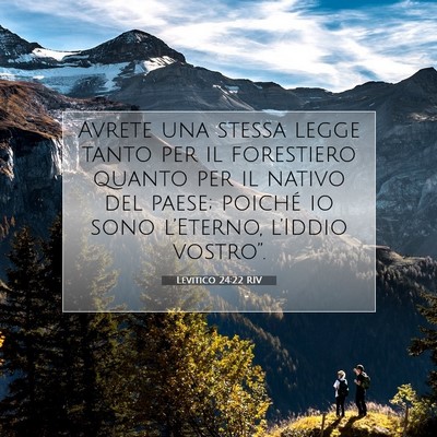 Levitico 24:22 Versetto della Bibbia Spiegato