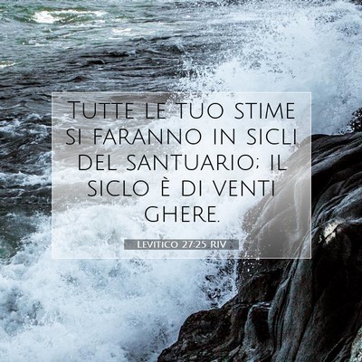Levitico 27:25 Versetto della Bibbia Spiegato