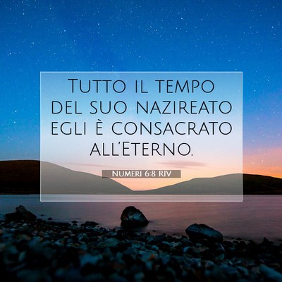 Numeri 6:8 RIV Immagine del Versetto della Bibbia