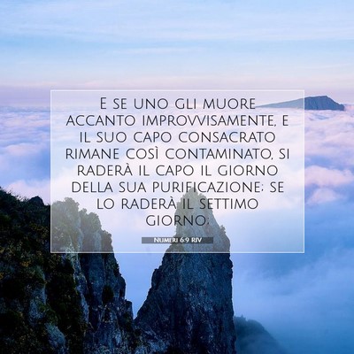 Numeri 6:9 RIV Immagine del Versetto della Bibbia