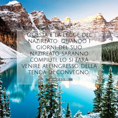 Numeri 6:13 RIV Immagine del Versetto della Bibbia