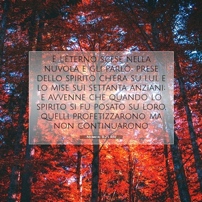 Numeri 11:25 RIV Immagine del Versetto della Bibbia
