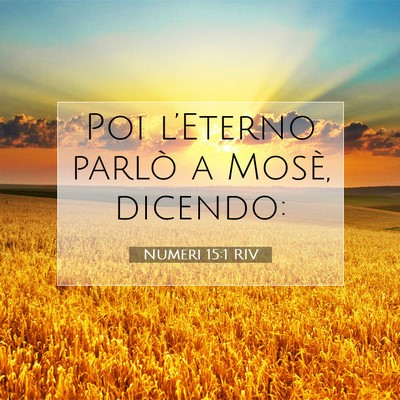 Numeri 15:1 RIV Immagine del Versetto della Bibbia