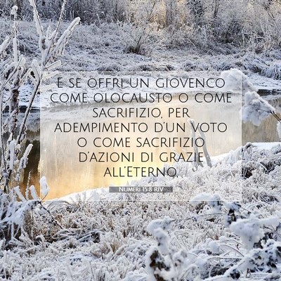 Numeri 15:8 RIV Immagine del Versetto della Bibbia