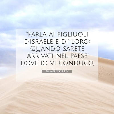 Numeri 15:18 RIV Immagine del Versetto della Bibbia