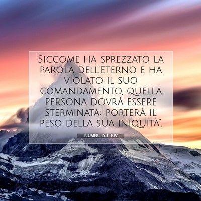 Numeri 15:31 RIV Immagine del Versetto della Bibbia