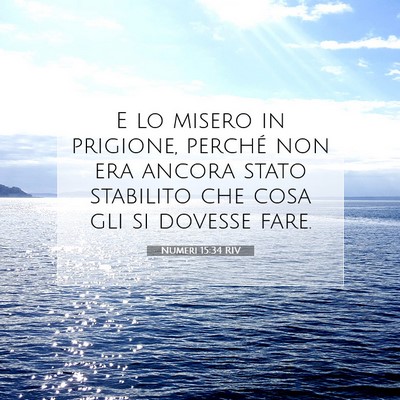 Numeri 15:34 RIV Immagine del Versetto della Bibbia