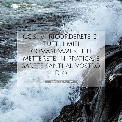 Numeri 15:40 RIV Immagine del Versetto della Bibbia