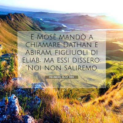 Numeri 16:12 RIV Immagine del Versetto della Bibbia