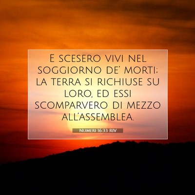 Numeri 16:33 RIV Immagine del Versetto della Bibbia