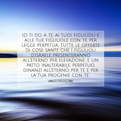 Numeri 18:19 RIV Immagine del Versetto della Bibbia