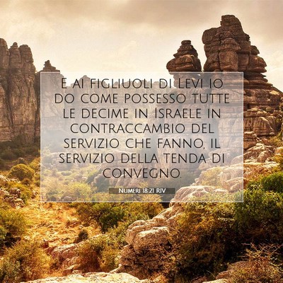 Numeri 18:21 RIV Immagine del Versetto della Bibbia