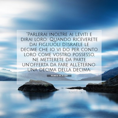 Numeri 18:26 RIV Immagine del Versetto della Bibbia