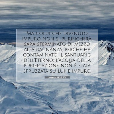 Numeri 19:20 RIV Immagine del Versetto della Bibbia