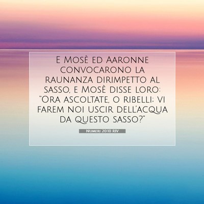Numeri 20:10 RIV Immagine del Versetto della Bibbia