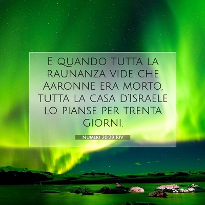 Numeri 20:29 RIV Immagine del Versetto della Bibbia