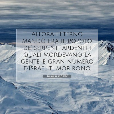 Numeri 21:6 RIV Immagine del Versetto della Bibbia