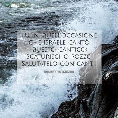 Numeri 21:17 RIV Immagine del Versetto della Bibbia
