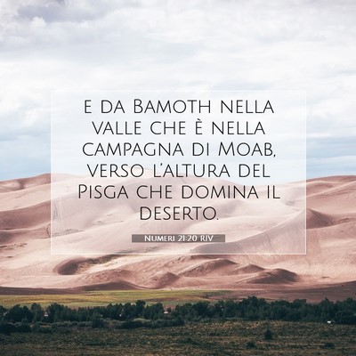 Numeri 21:20 RIV Immagine del Versetto della Bibbia