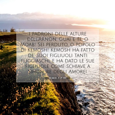 Numeri 21:29 RIV Immagine del Versetto della Bibbia