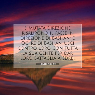 Numeri 21:33 RIV Immagine del Versetto della Bibbia
