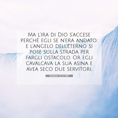 Numeri 22:22 RIV Immagine del Versetto della Bibbia