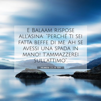 Numeri 22:29 RIV Immagine del Versetto della Bibbia