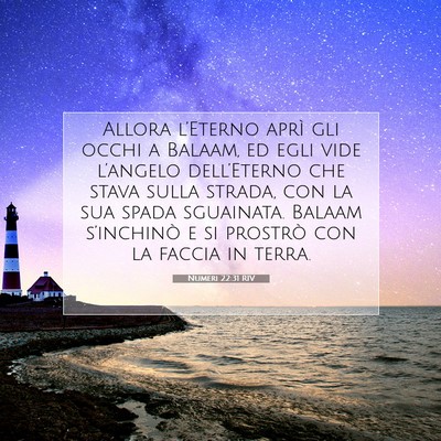 Numeri 22:31 RIV Immagine del Versetto della Bibbia
