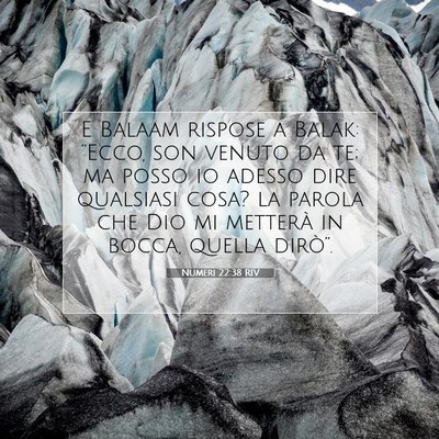 Numeri 22:38 RIV Immagine del Versetto della Bibbia