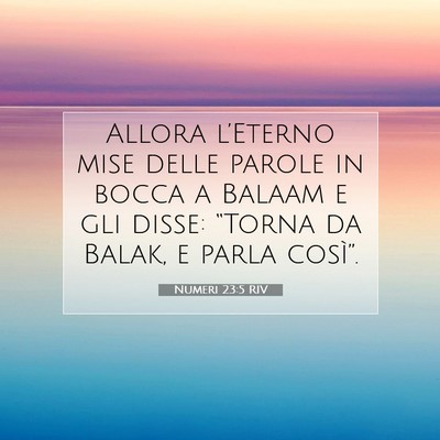Numeri 23:5 RIV Immagine del Versetto della Bibbia