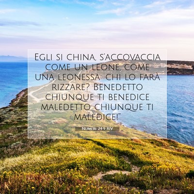 Numeri 24:9 RIV Immagine del Versetto della Bibbia