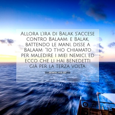 Numeri 24:10 RIV Immagine del Versetto della Bibbia