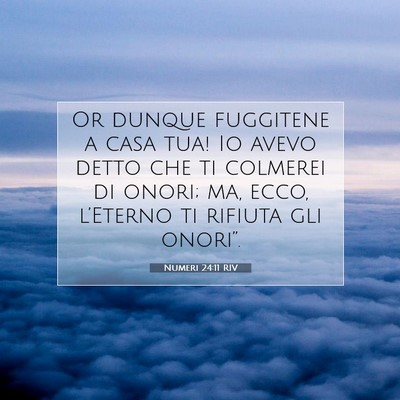 Numeri 24:11 RIV Immagine del Versetto della Bibbia