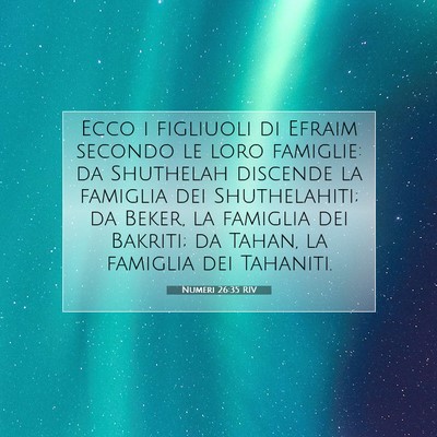 Numeri 26:35 Versetto della Bibbia Spiegato