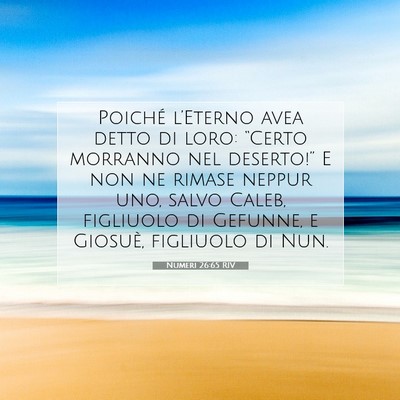 Numeri 26:65 RIV Immagine del Versetto della Bibbia