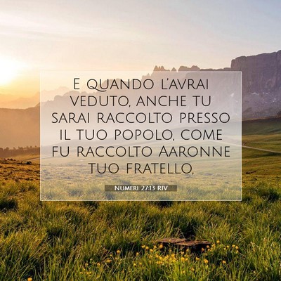 Numeri 27:13 RIV Immagine del Versetto della Bibbia