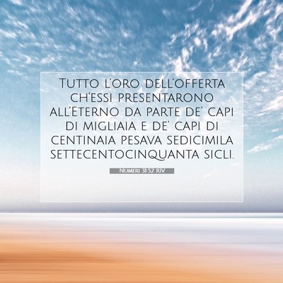 Numeri 31:52 Versetto della Bibbia Spiegato