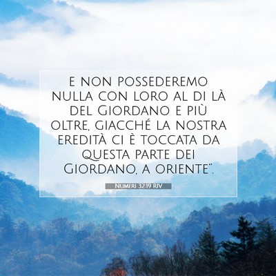 Numeri 32:19 RIV Immagine del Versetto della Bibbia