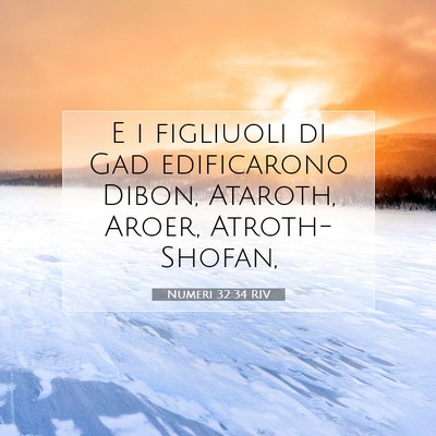 Numeri 32:34 RIV Immagine del Versetto della Bibbia