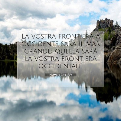 Numeri 34:6 RIV Immagine del Versetto della Bibbia