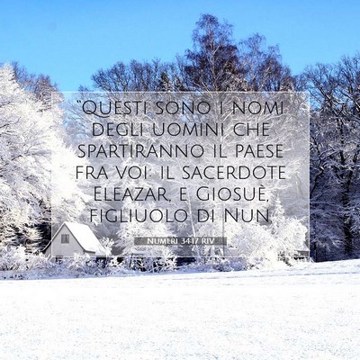 Numeri 34:17 RIV Immagine del Versetto della Bibbia