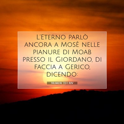 Numeri 35:1 Versetto della Bibbia Spiegato