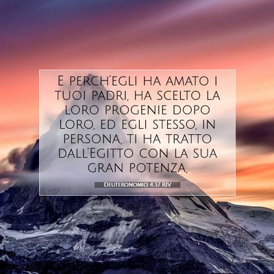 Deuteronomio 4:37 RIV Immagine del Versetto della Bibbia