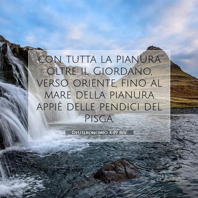 Deuteronomio 4:49 RIV Immagine del Versetto della Bibbia